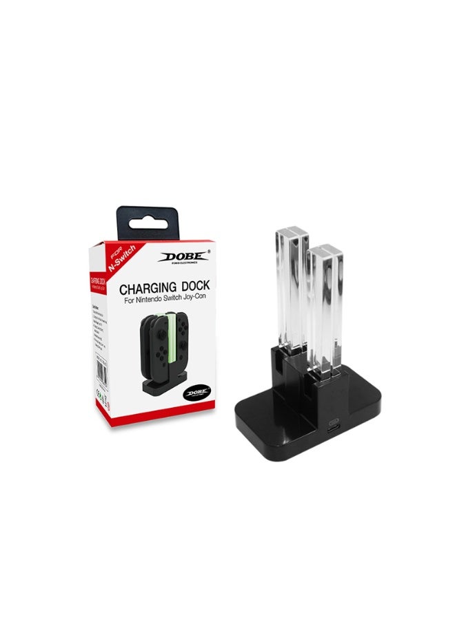 دوبي قاعدة شحن دوبي متوافقة مع وحدة تحكم سويتش OLED Joy-Con، مزودة بمؤشر ضوئي LED، ومحطة شحن مع كابل شحن. - Image 1